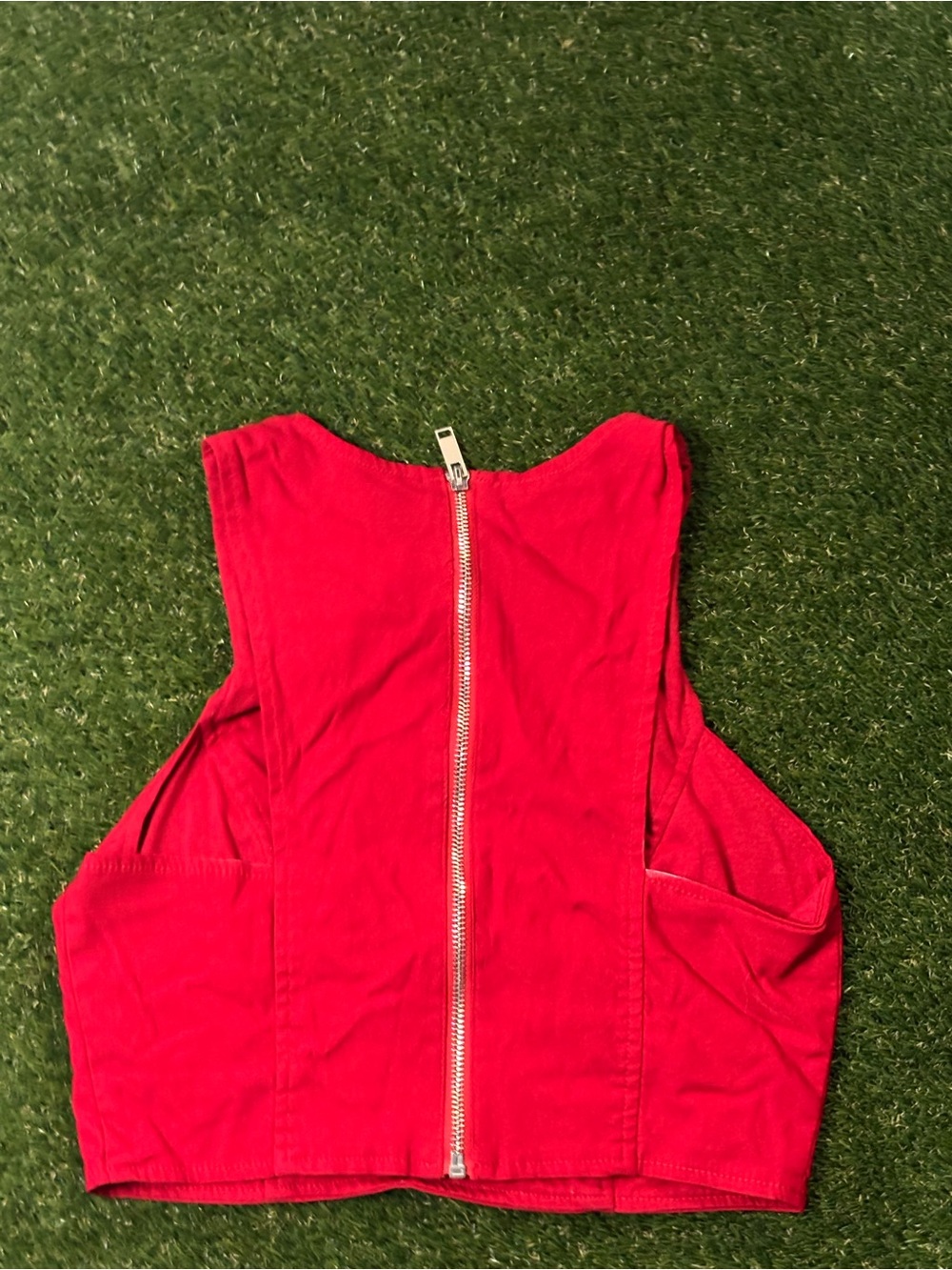 Forever 21 Bright Red Zip-Back Kids One-Piece